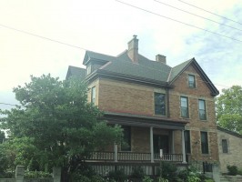 GAF-Weathered Wood-Box Gutters-Victorian Village