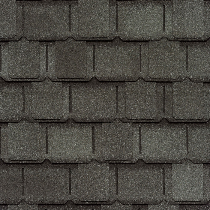 GAF's Camelot II Antique Slate shingle swatch GAF's Camelot II Antique Slate shingle swatch